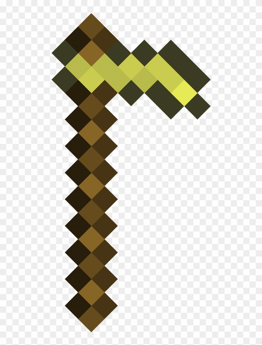Gold Hoe - Draw Minecraft Sword Clipart