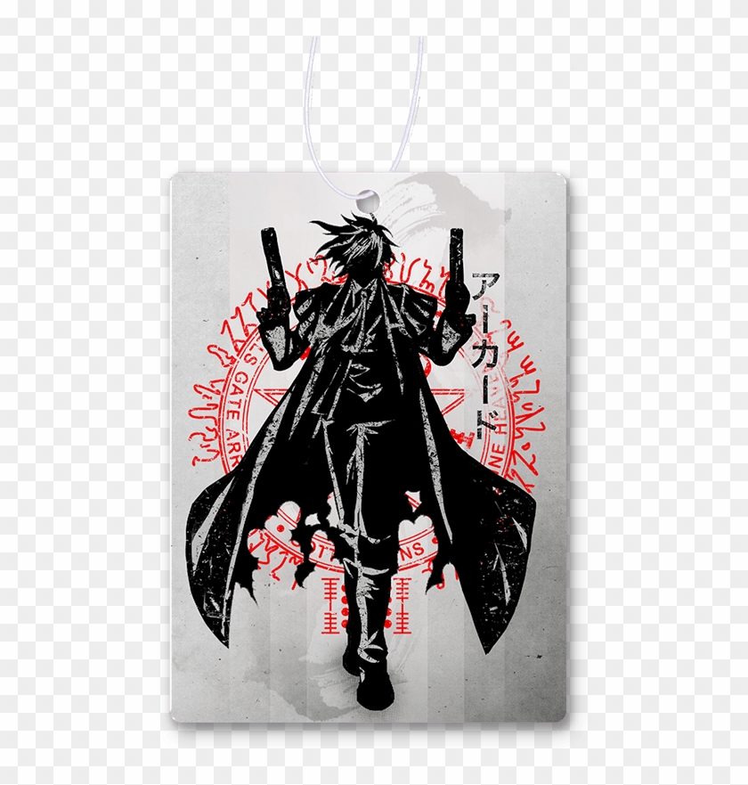 Crimson Alucard Air Freshener - Anime Vampire Slayer Clipart