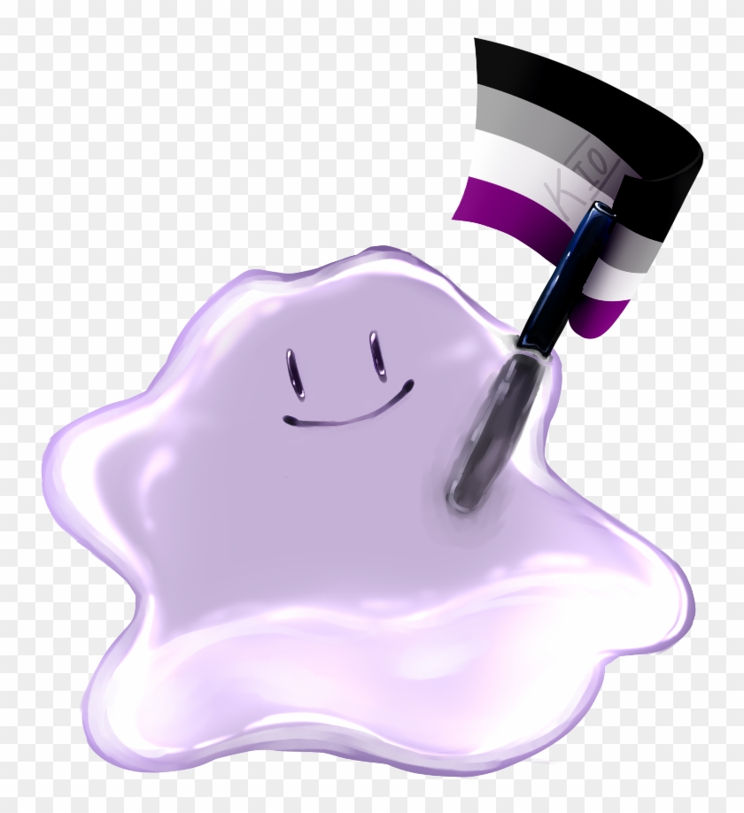 Asexual Ditto This Ditto Is A Clear Purple Ditto - Headphones Clipart #2801368