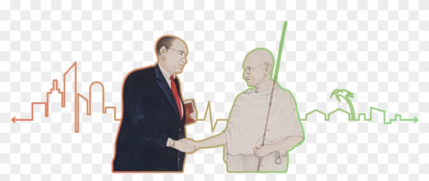 Download - Dr Ambedkar And Mahatma Gandhi Clipart #2801897