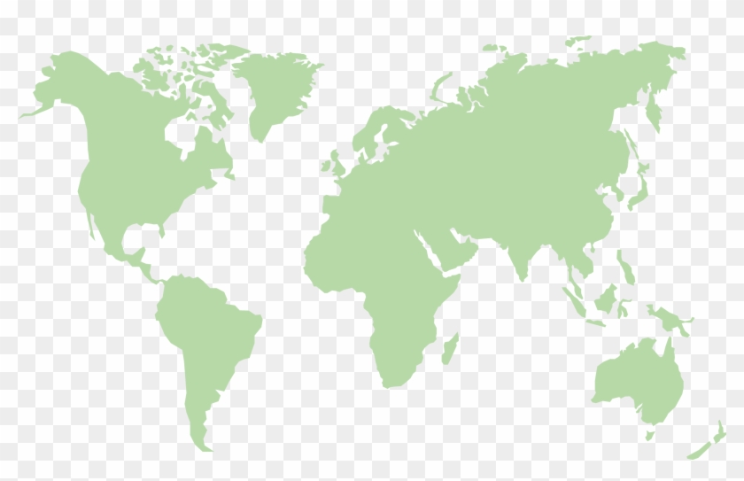 Light Green Map Infographic - Png Format World Map Png Clipart #2802174