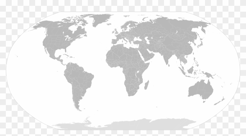 Blank World Map Png - India And Greece Map Clipart #2802244