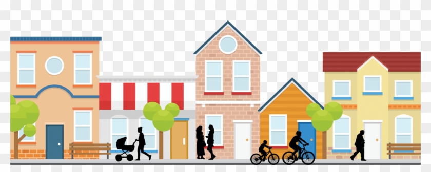 Neighborhood Plan - Houses Street Clip Art - Png Download #2802570