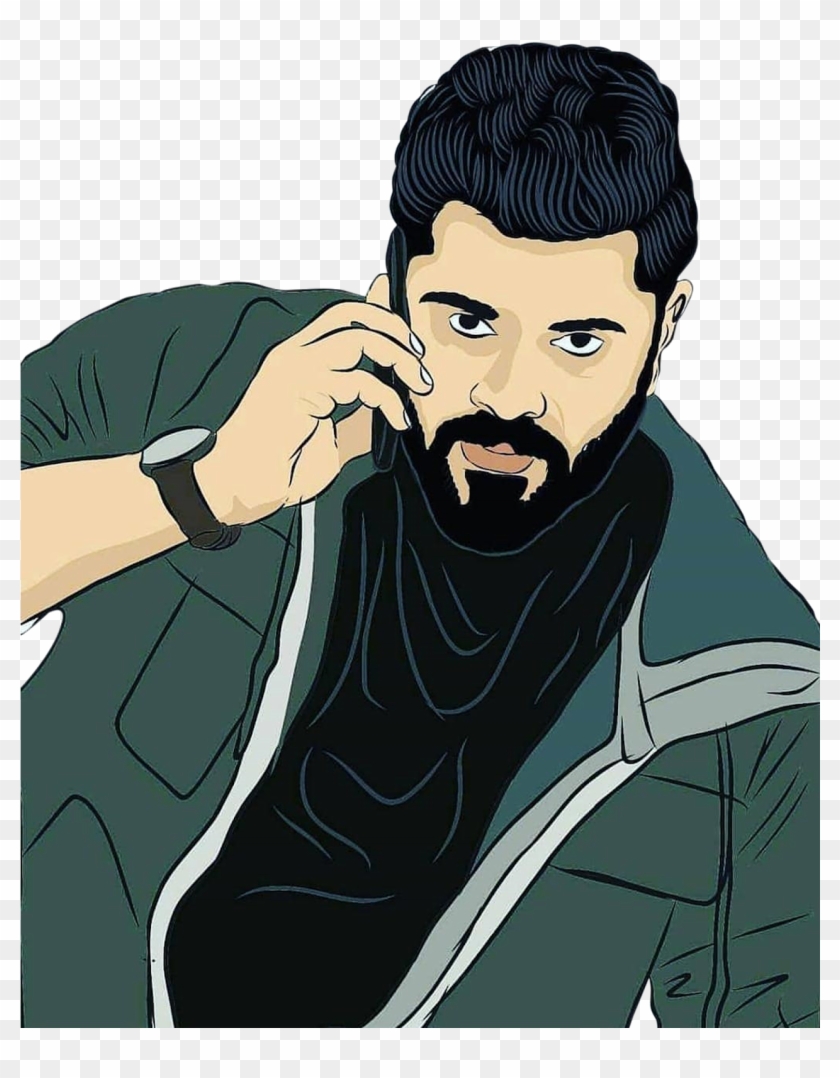 Nivin Pauly Whatsapp Ultra Hd Png Stickers And - Mikhael Nivin Pauly Pencil Drawing Clipart #2802880