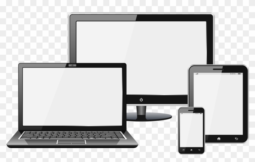 Mobile Website Design Png For Kids - Desktop Tablet Mobile Png Clipart