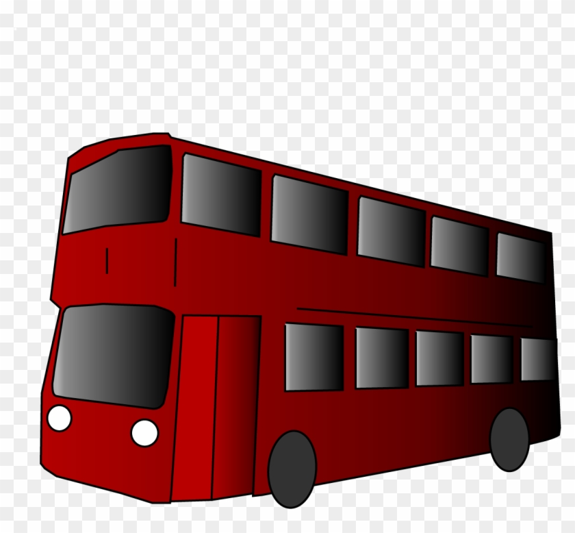 Travel By Bus - Double-decker Bus Clipart