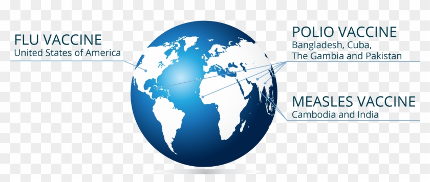 Flu Vaccine Usa Polio Vaccine Bangladesh, Cuba, Gambia, - World Map Clipart