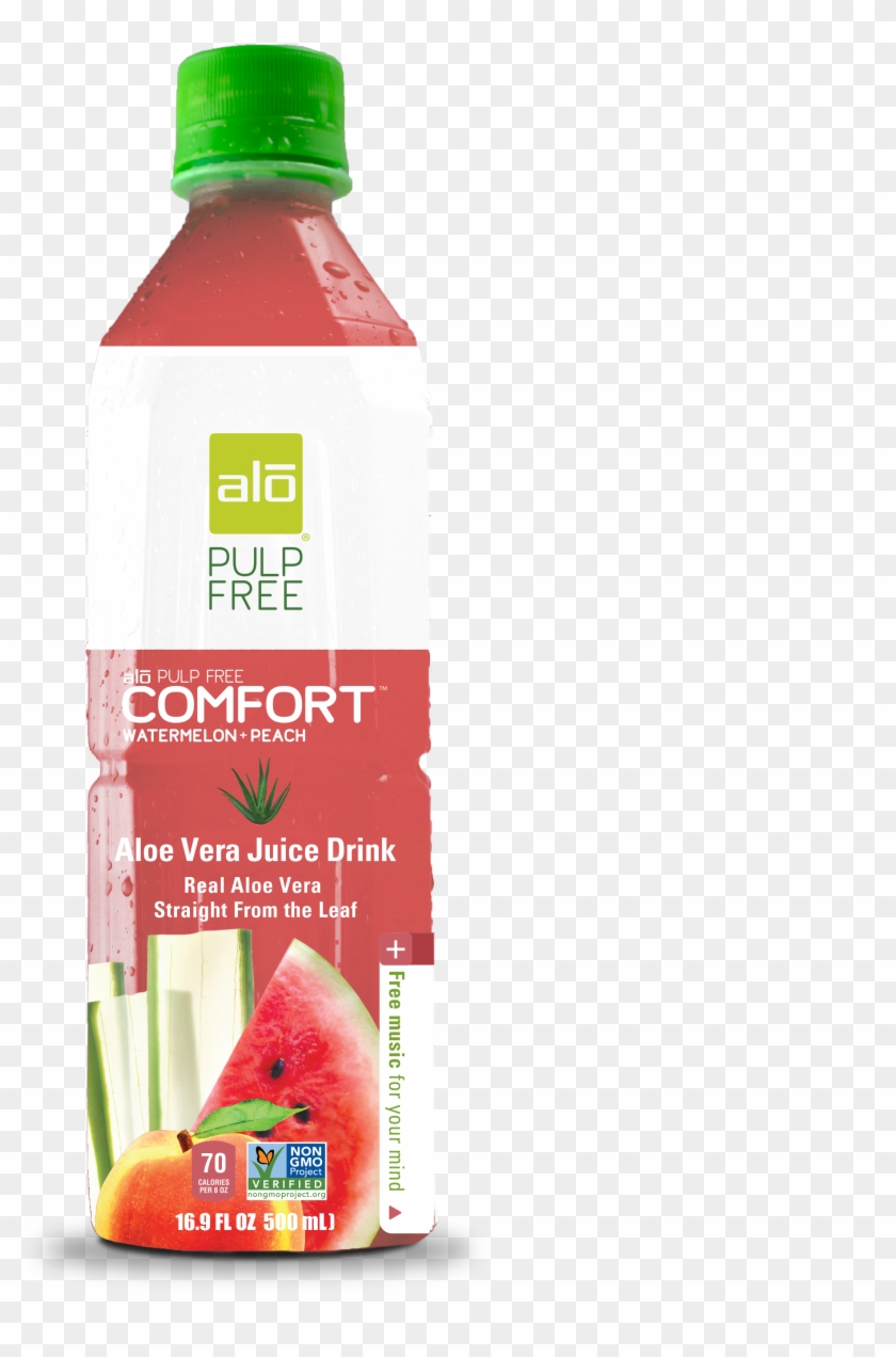 Aloe Comfort Aloe Vera Pulp Free Juice Drink, Watermelon - Plastic Bottle Clipart #2805222