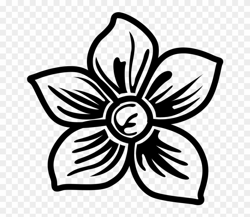 Flowers Silhouette Transparent Png Image - Line Art Clipart