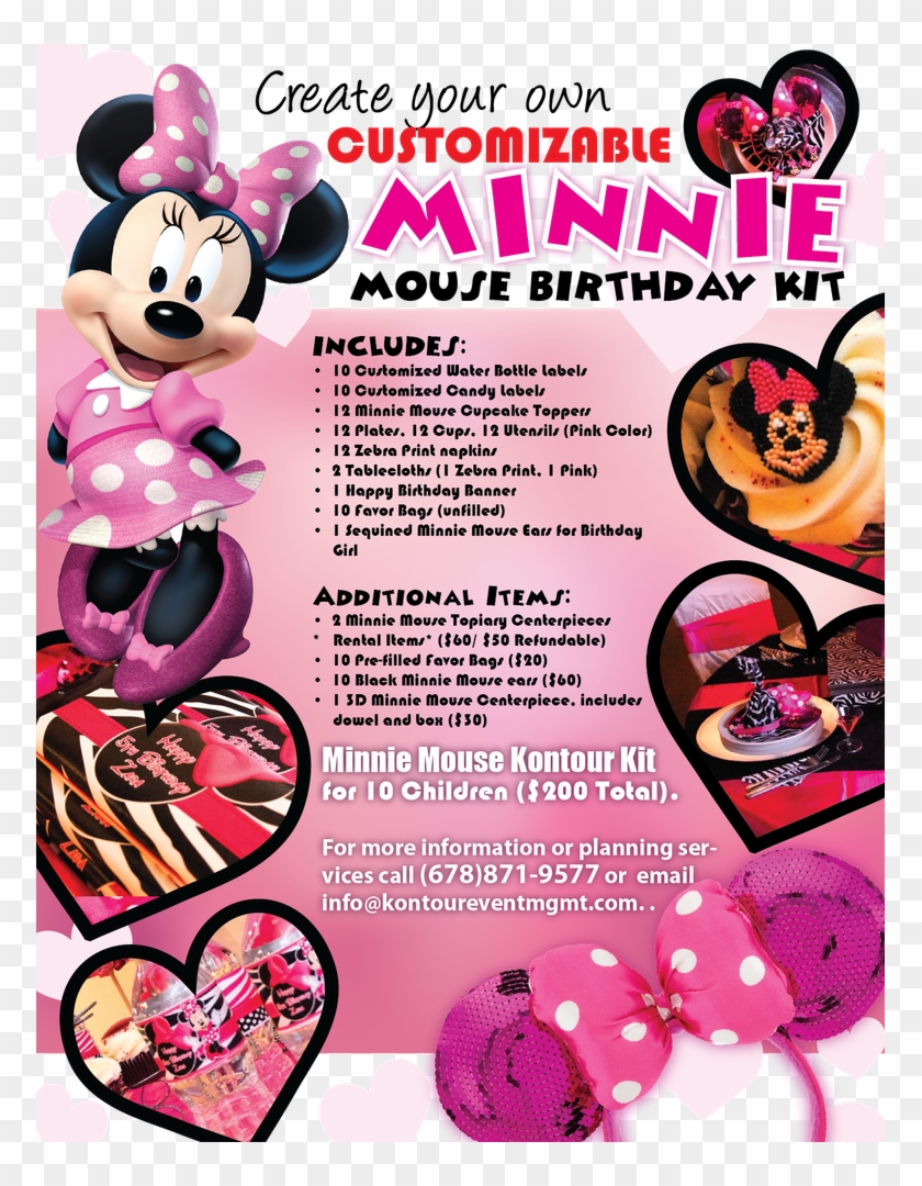 Previous - Minnie Mouse Theme Birthday Party Clipart #2806367
