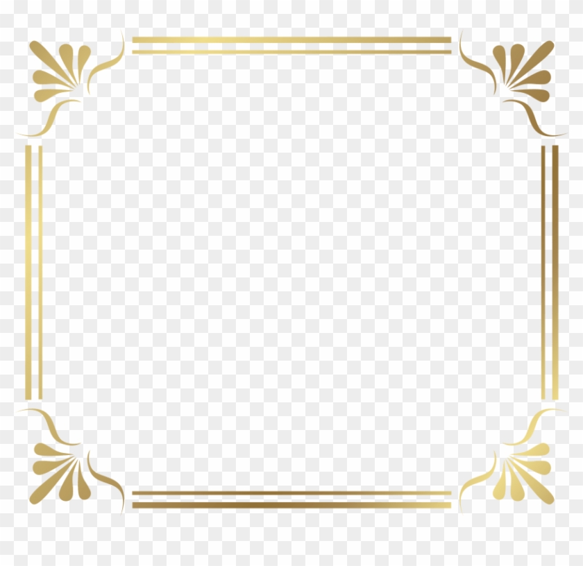 Gold Border Transparent - Border Design For Certificate Clipart #2806424