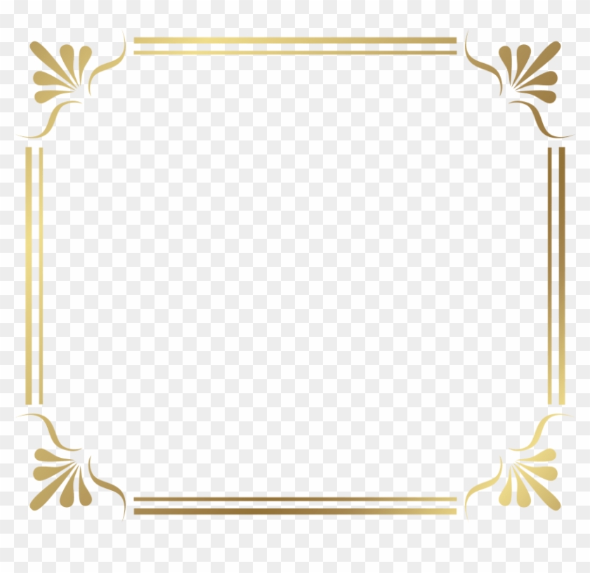 Gold Border Transparent - Border Design For Certificate Clipart