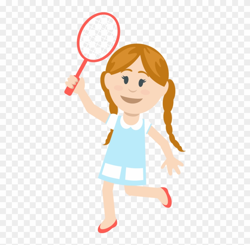Clipart Royalty Free Girl Badminton Clip Art Transprent - Badminton Cartoon Girl Png Transparent Png #2806430