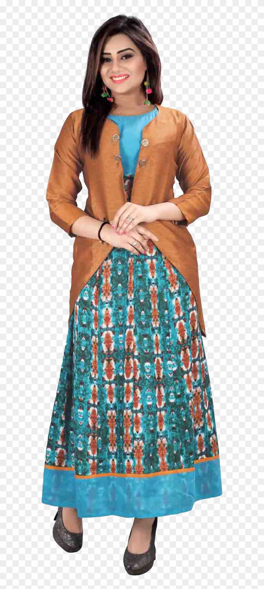 Chanderi Kurti Photo Background - A-line Clipart