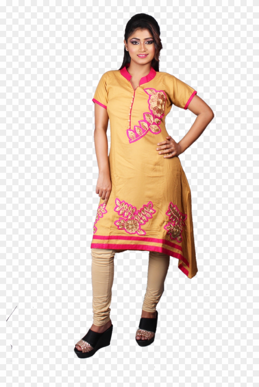 Cotton Embroidered Kurti - Photo Shoot Clipart