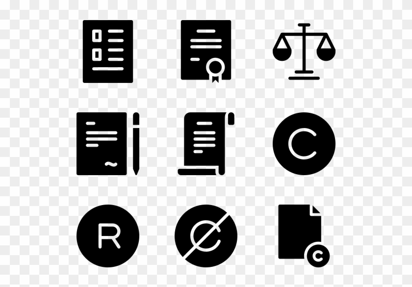 Copyright - Black Social Media Icon Png Clipart #2806585