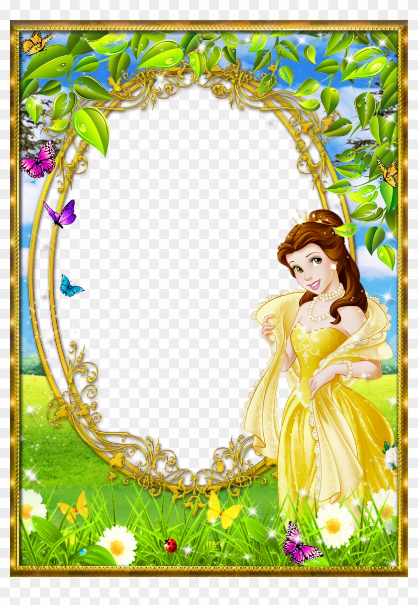 Cute Princess Kids Png Transparent Frame - Princess Borders And Frames Clipart #2806732