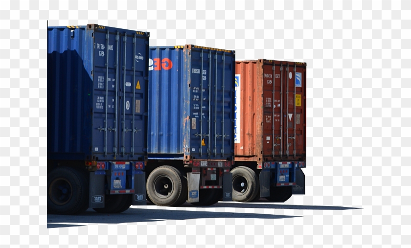 Houston Freight Station - Trailer Truck Clipart