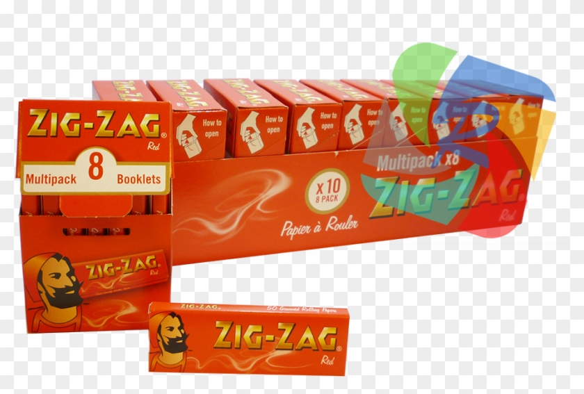 Zig Zag 8pk Red - Carton Clipart #2808446