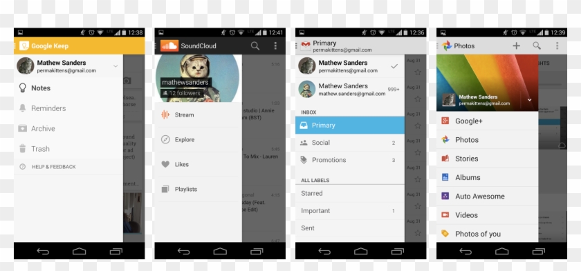 Navigation Tabs In Tumblr, Twitter, And Google Maps - Navigation Menu Design Android Clipart