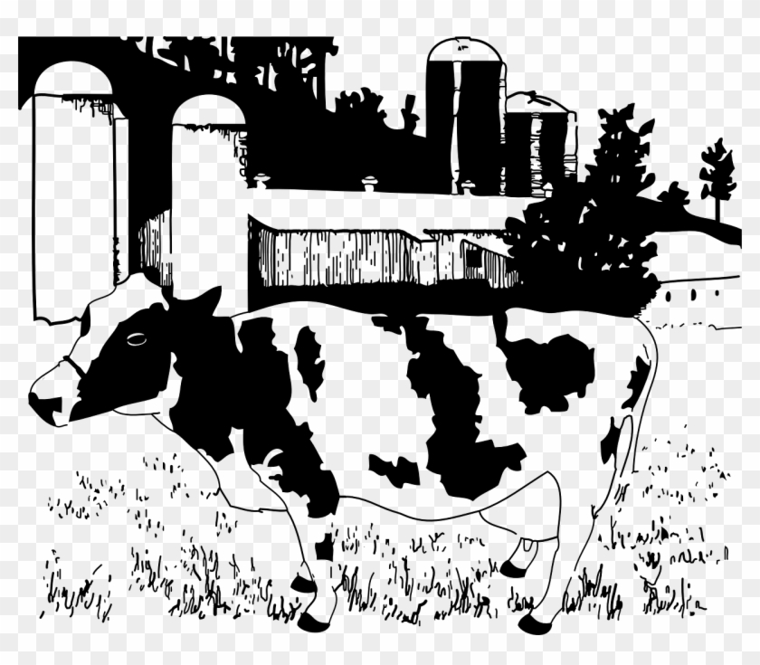 Cow Farm Animal Dairy Milk Png Image - Clip Art Dairy Farm Transparent Png #2808769