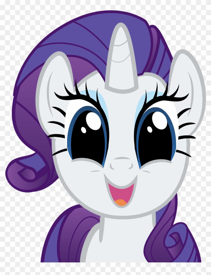 Rarity Vector Excited - Rarity Happy Vector Clipart #2808888
