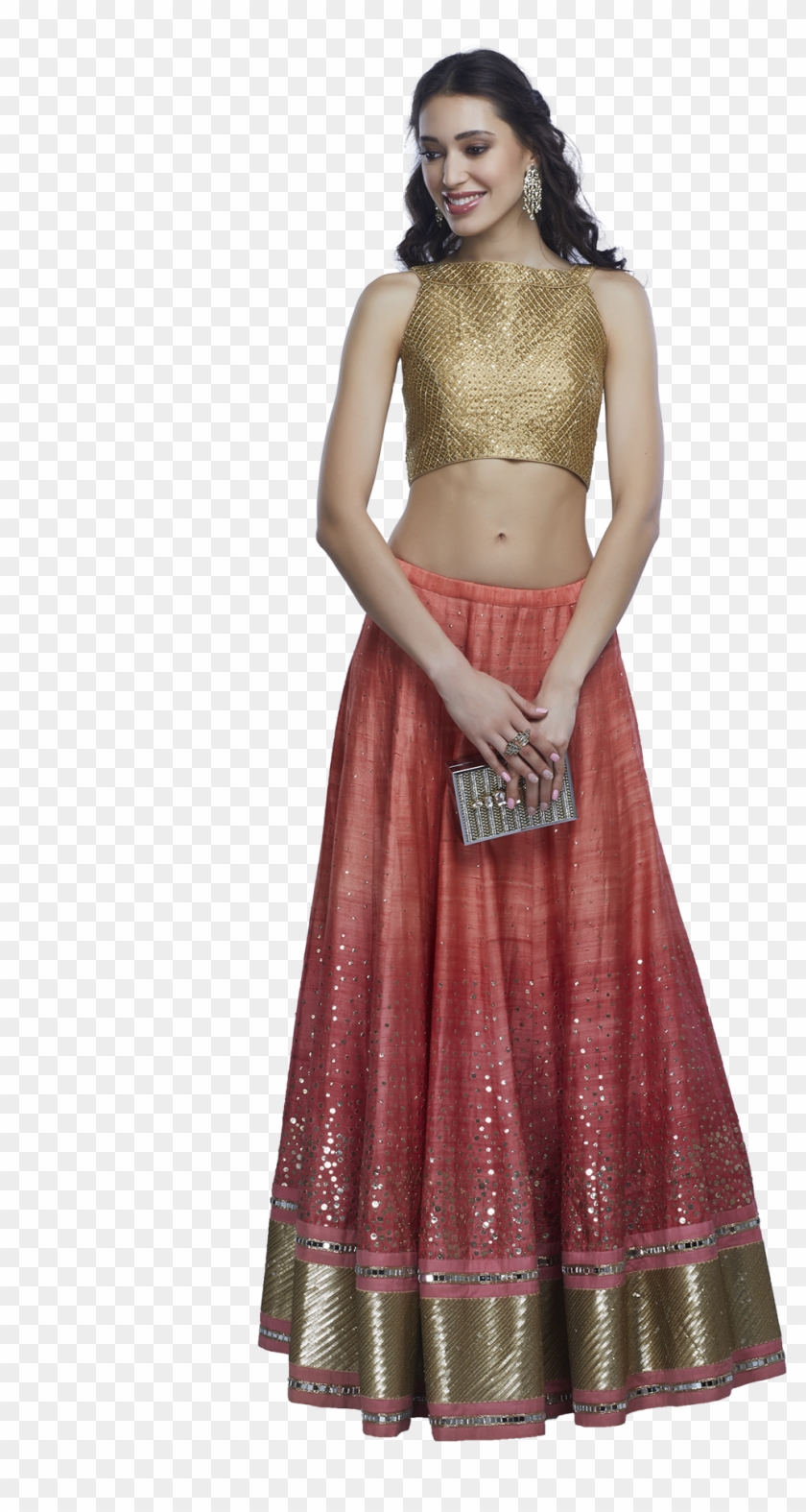 Peach Lehenga Set By Casa - Photo Shoot Clipart