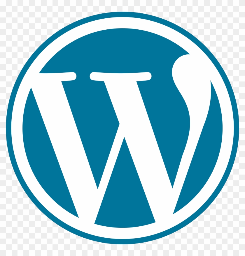 Wordpress Logo, Icon, Blue - Wordpress Blue Logo Png Clipart #2809974