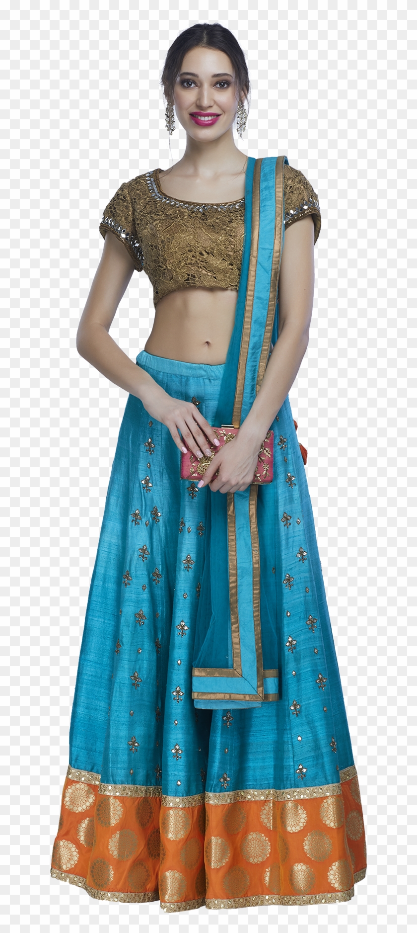 Casa 9 Turquoise Lehenga Set - Photo Shoot Clipart