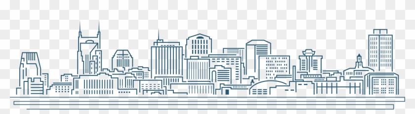 Clip Art About Us Executive Legal - Outline Nashville Skyline Drawing - Png Download #2810582