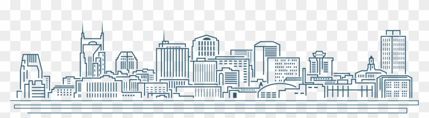 Clip Art About Us Executive Legal - Outline Nashville Skyline Drawing - Png Download