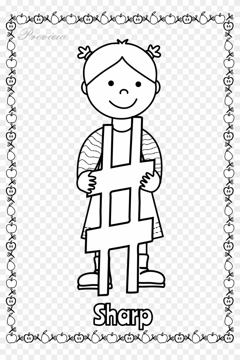 Fall Musical Posters For Coloring Music Symbols - Cartoon Clipart #2811018