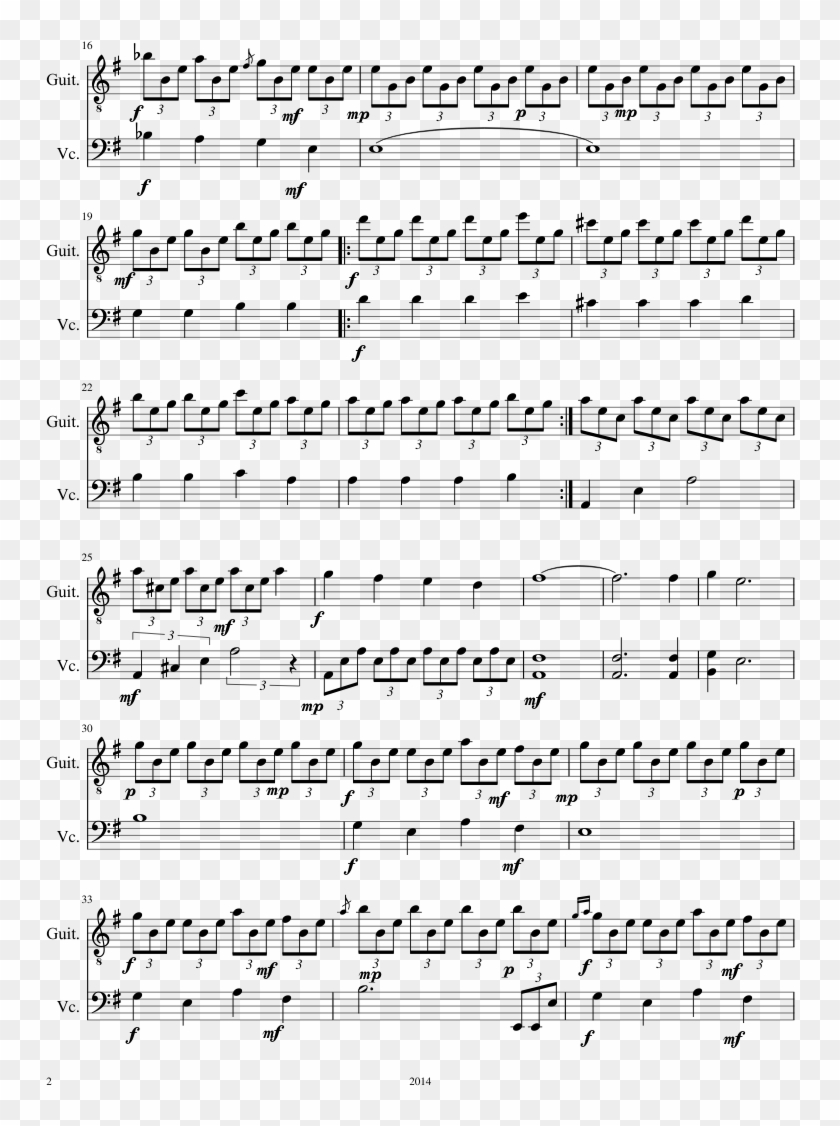 The Last Of Us Sheet Music Composed By C - Sheet Music Clipart #2811144