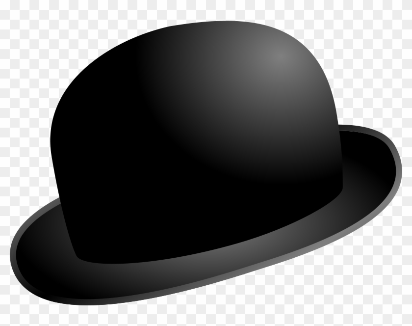 Hat With Label Free Chaplinbowler - Bowler Hat Cartoon Png Clipart