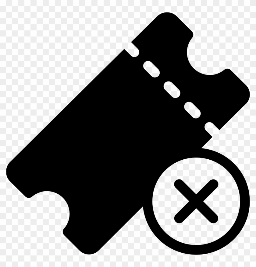 Delete Ticket Filled Icon - Blue Ticket Png Clipart