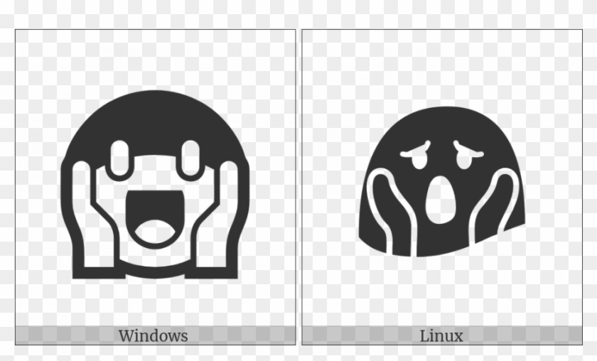 Face Screaming In Fear On Various Operating Systems - Emblem Clipart #2812099