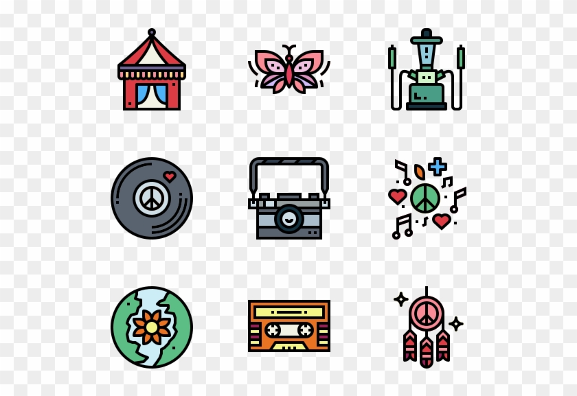 Hippie And Peace - Hair Color Icon Png Clipart #2812180