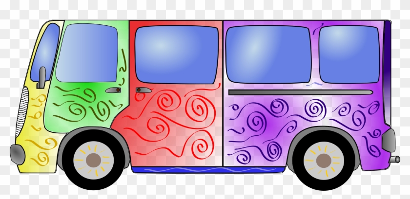 This Free Icons Png Design Of Hippie Van - Colorful Bus Clipart Transparent Png #2812334