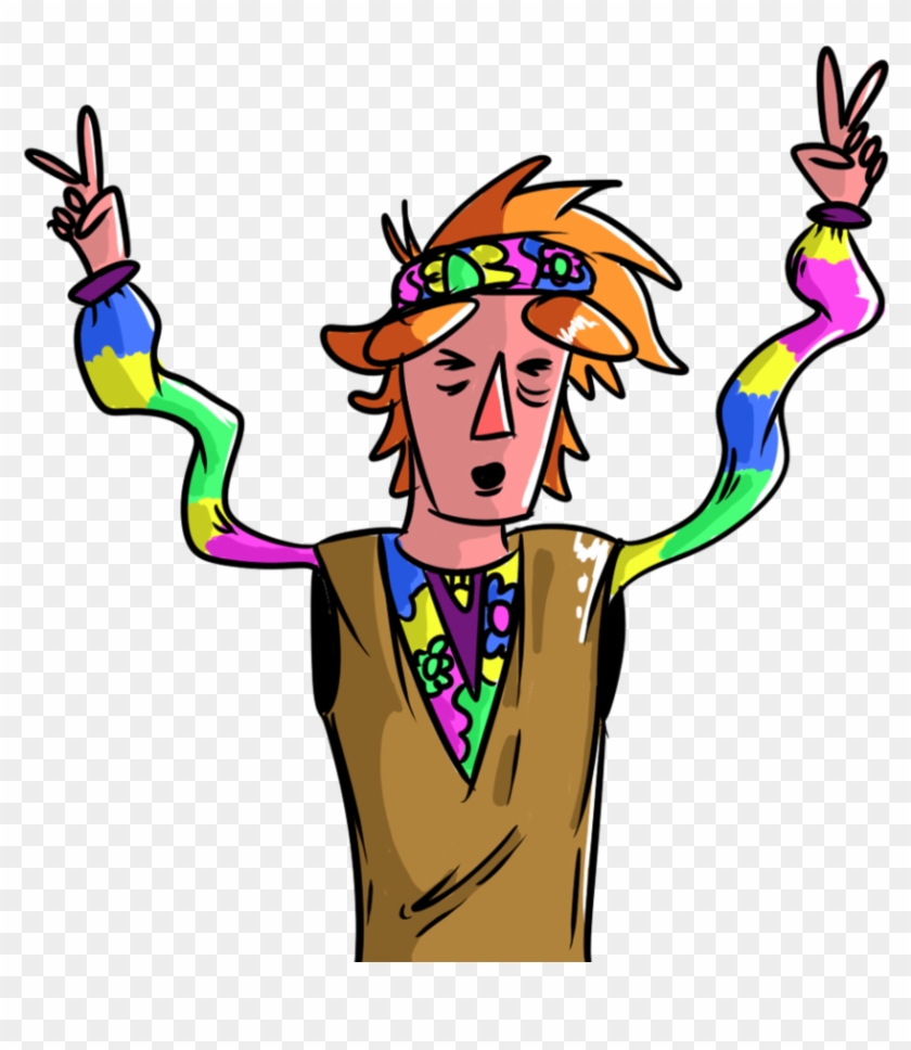 Hippie Drawing Hippy - Transparent Clipart Hippie - Png Download #2812372