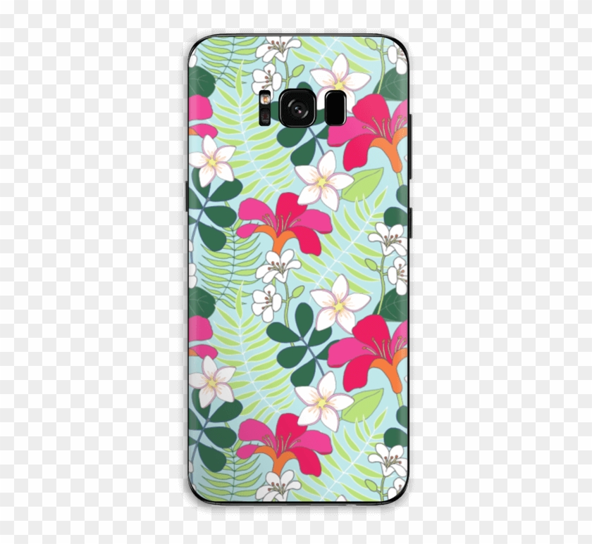 Tropical Flowers Skin Galaxy S8 Plus - Mobile Phone Case Clipart