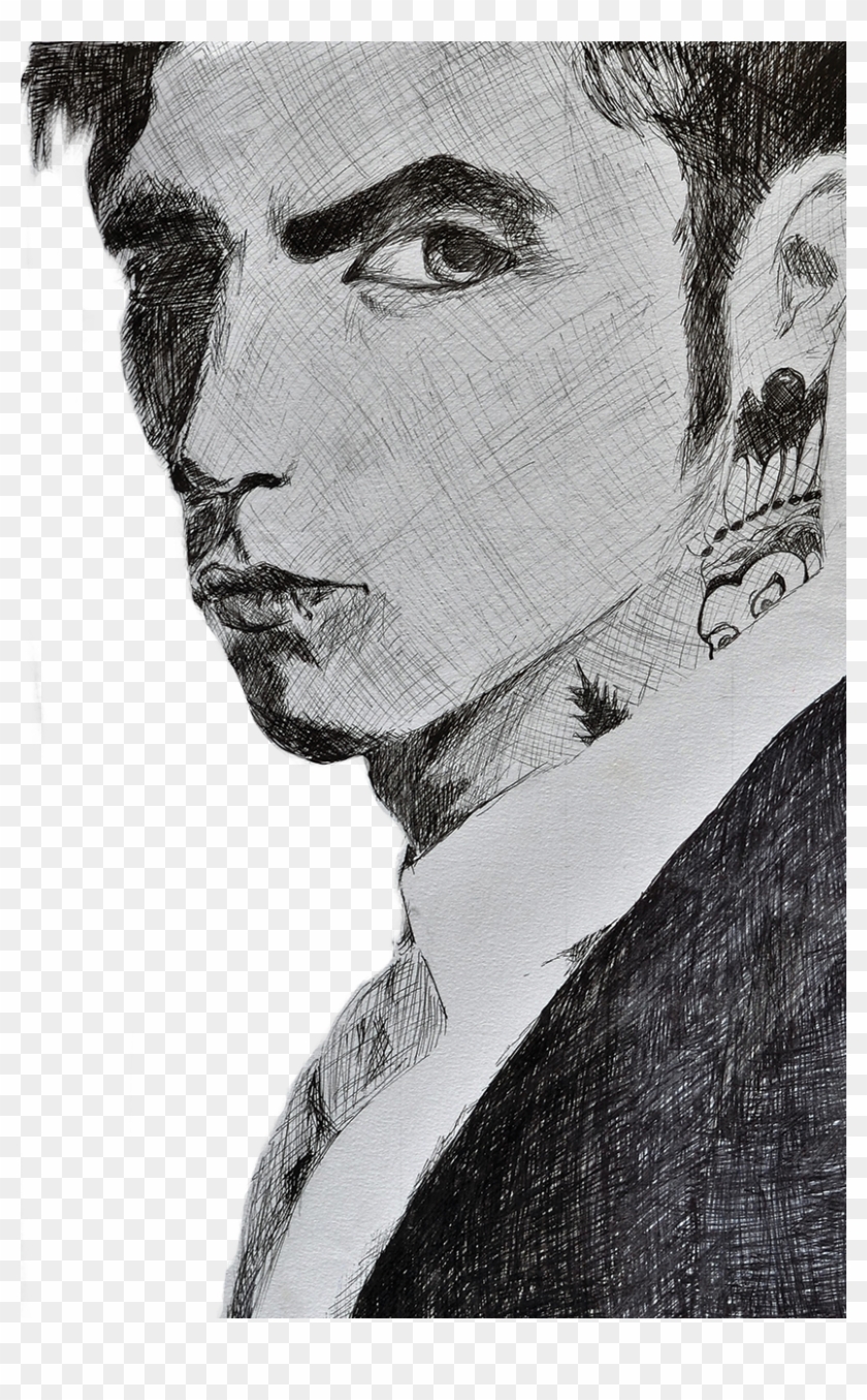 Andy Biersack Pointillism - Sketch Clipart #2812607