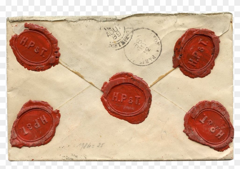 With Seals From Lyon Silk Business - Envelope With Wax Seal Png Clipart