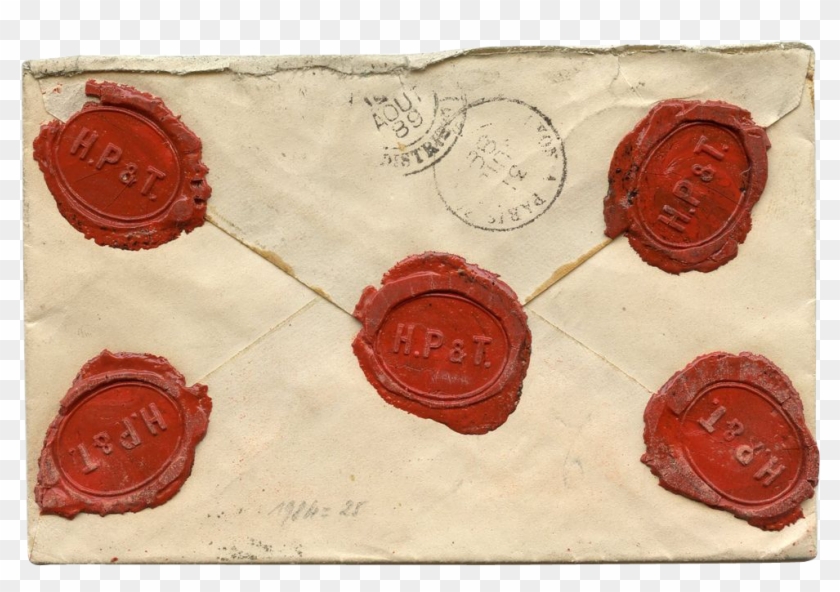 With Seals From Lyon Silk Business - Envelope With Wax Seal Png Clipart #2813470