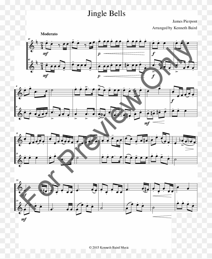 Click To Expand Jingle Bells For Trumpet Duet Thumbnail - Christmas Duet For Clarinet Clipart #2813863