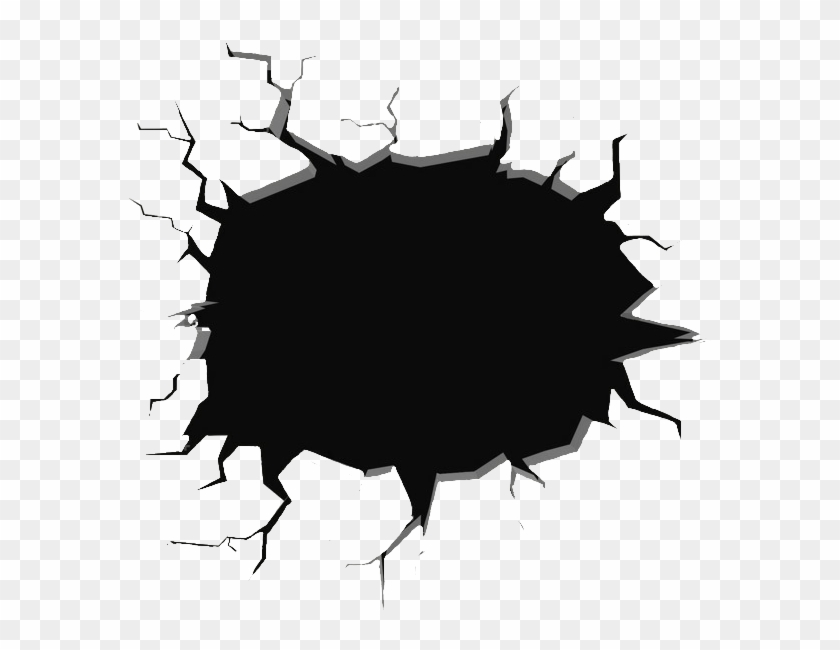 Hole Cracked Cracking Cracks Ground Overlay - Cracking Hole Clipart #2814472