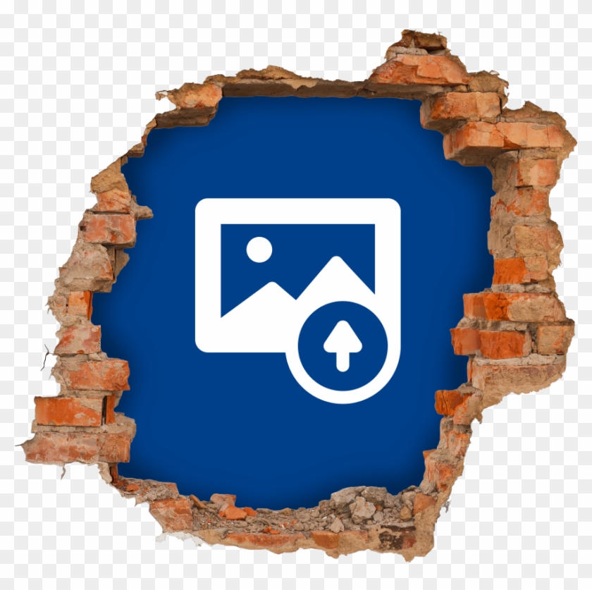 1 - 2 - - Brick Wall Hole Png Clipart