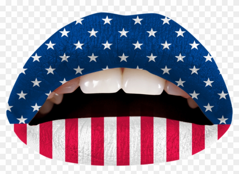 The Italian Flag Violent Lips - American Flag Lips Clipart
