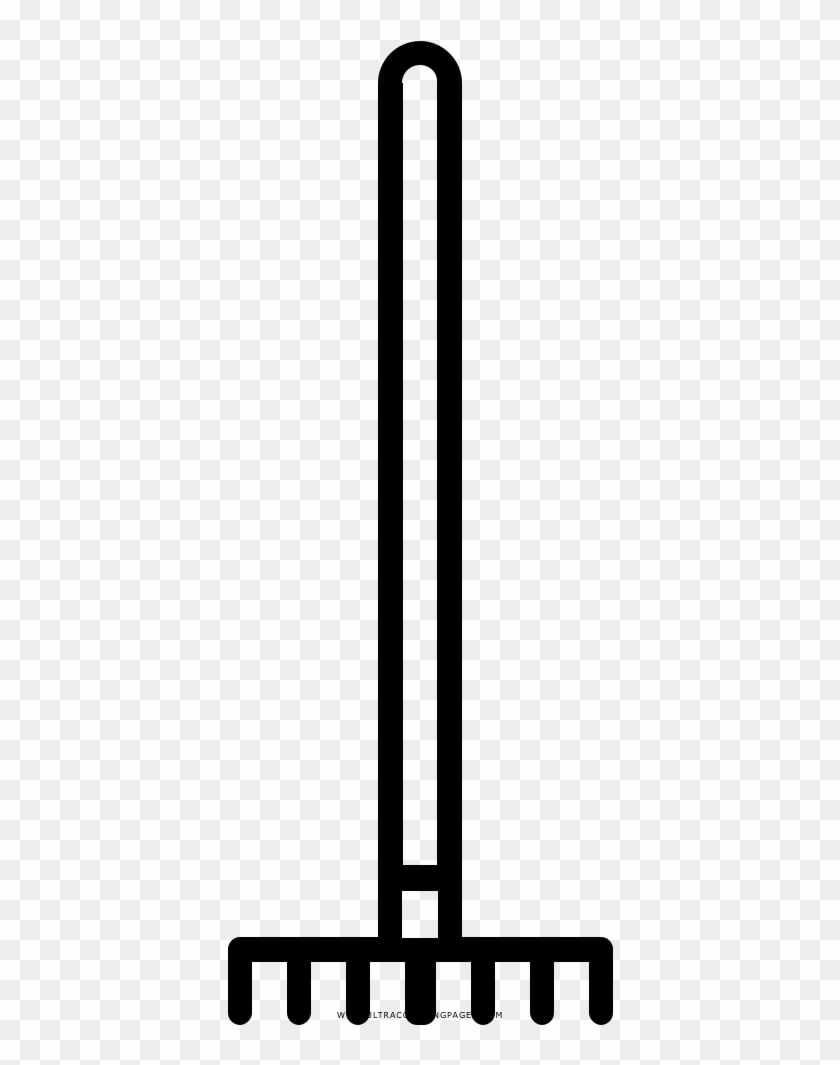 Rake Coloring Page - Tool Clipart