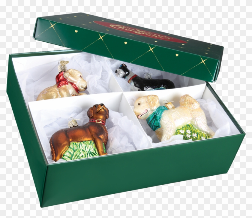 14039 Old World Christmas Gift Box With Lift Off Lid - Box Clipart