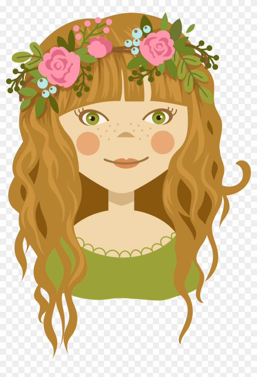 Crown Drawing Little Girl - Wreath Flower Crown Illustration Clipart #2816060